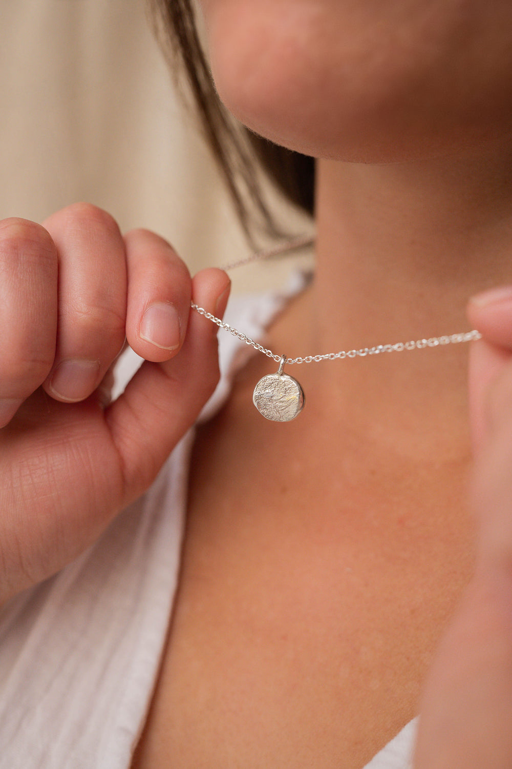 Sterling Silver Impression Necklace